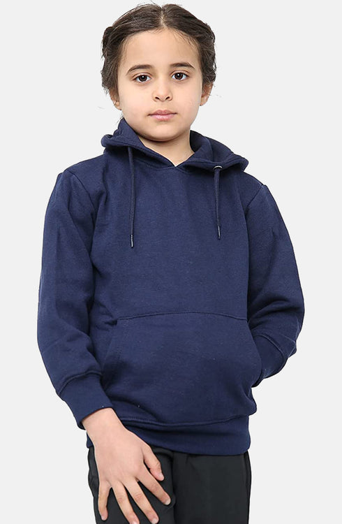 Kids Plain Pullover Hoodie Sweatshirt